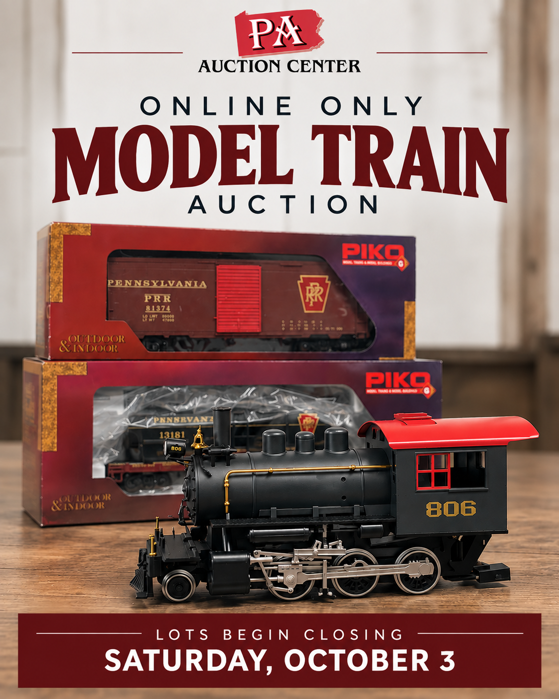 PA Auction Center, LLC Facebook ad: ONLINE BIDDING ONLY!
