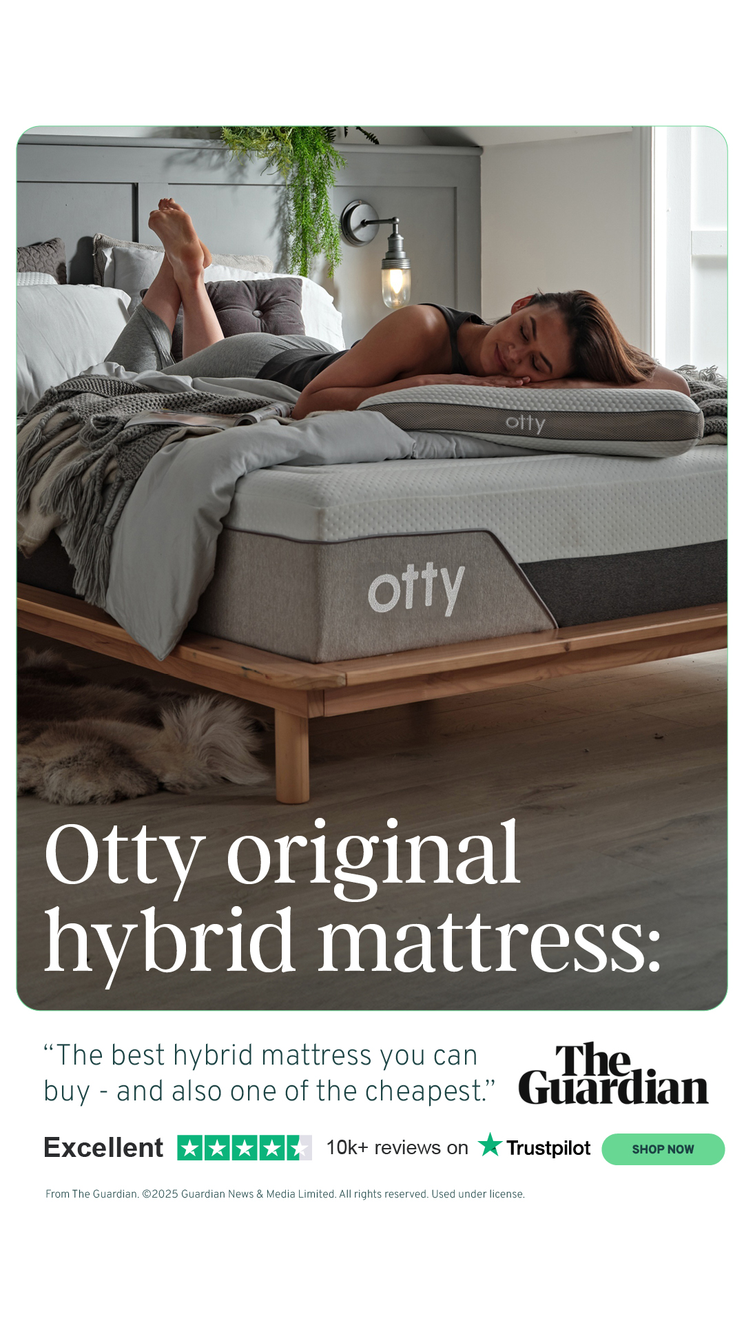 OTTY Mattress Facebook ad