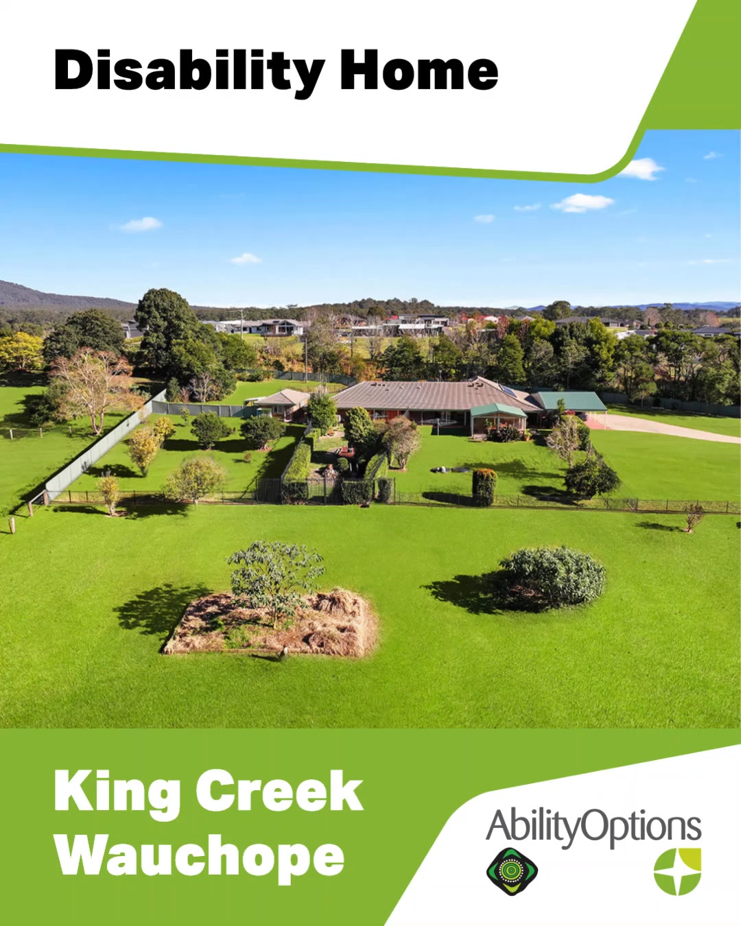 Ability Options Facebook ad: SIL Disability Home King Creek Wauchope