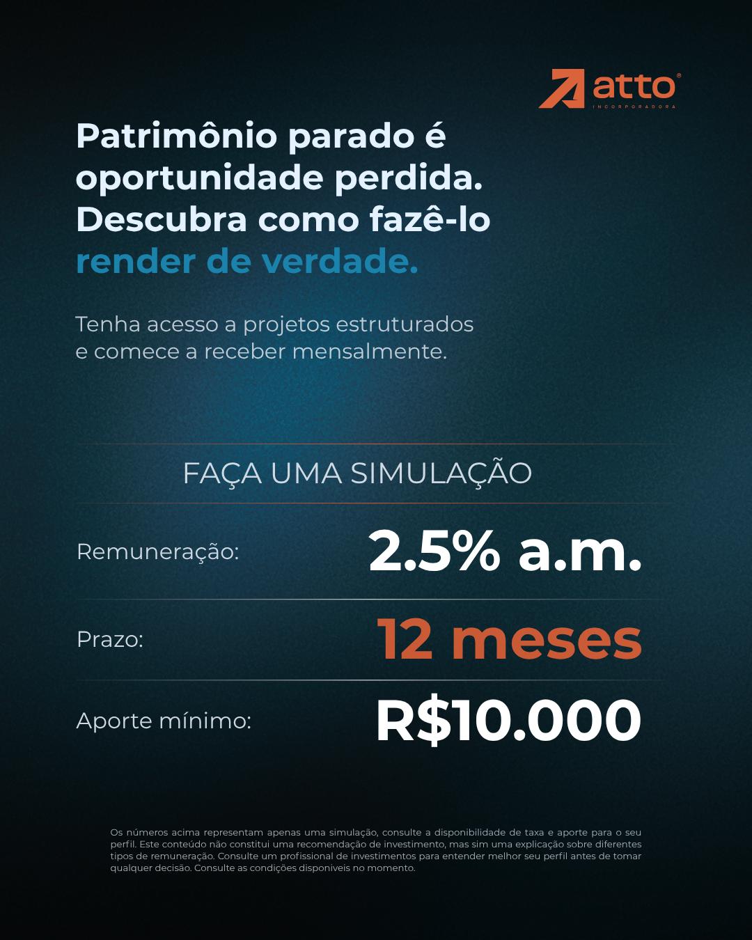 Atto Incorp Facebook ad: Invista no Mercado Imobiliário