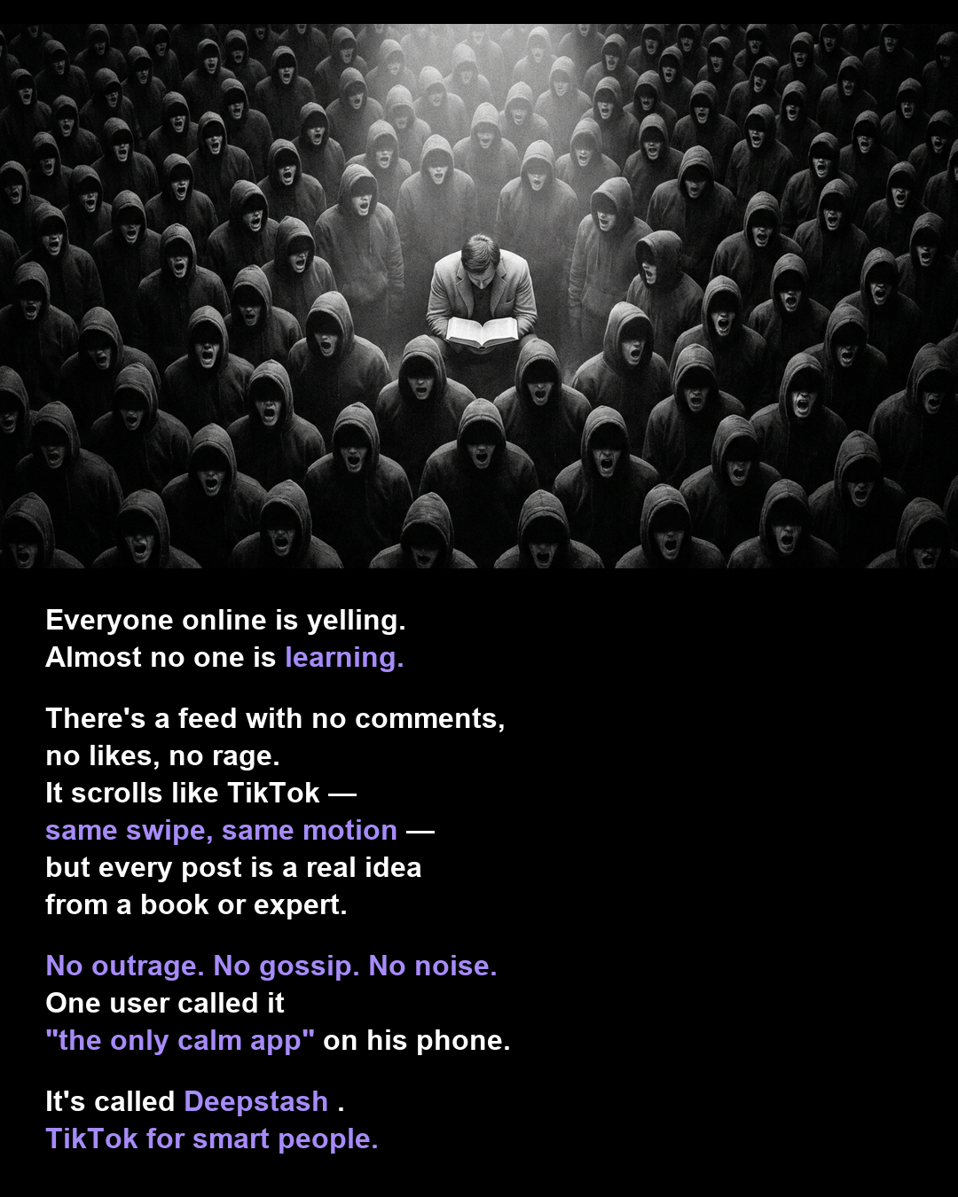 Deepstash Facebook ad