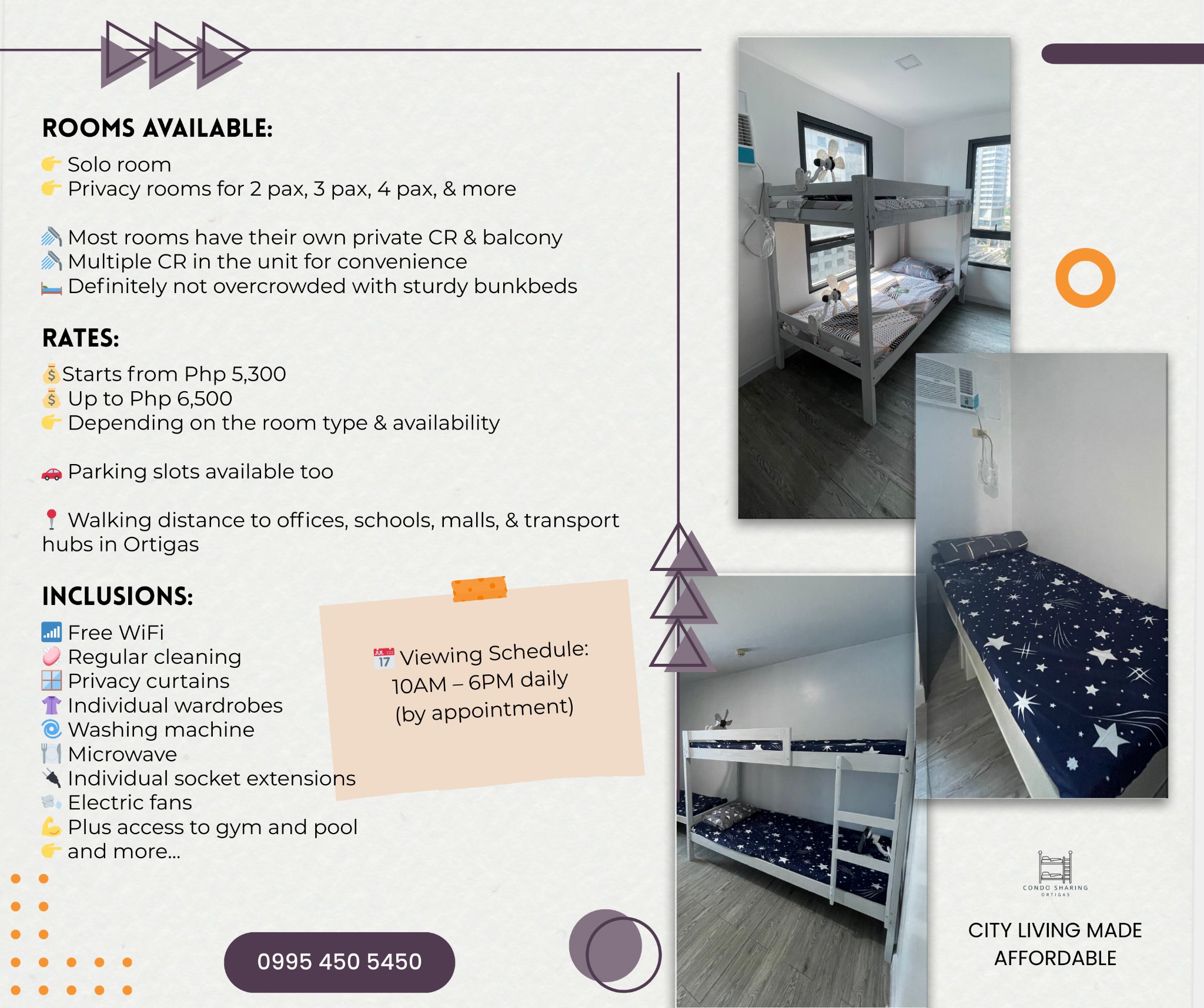 Condo Sharing Ortigas Facebook ad