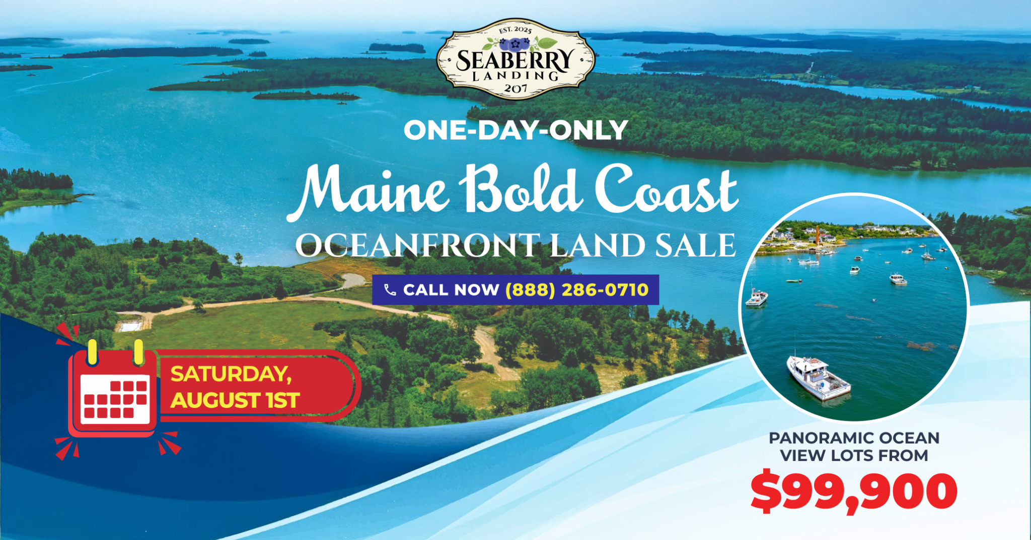 Coastal Maine's Seaberry Landing Facebook ad from Jul 10, 2026