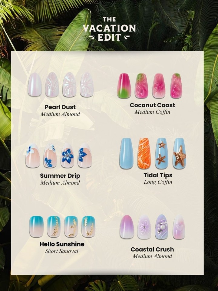 Kiss Nails Facebook ad: Summer nails. Coastal vibes.