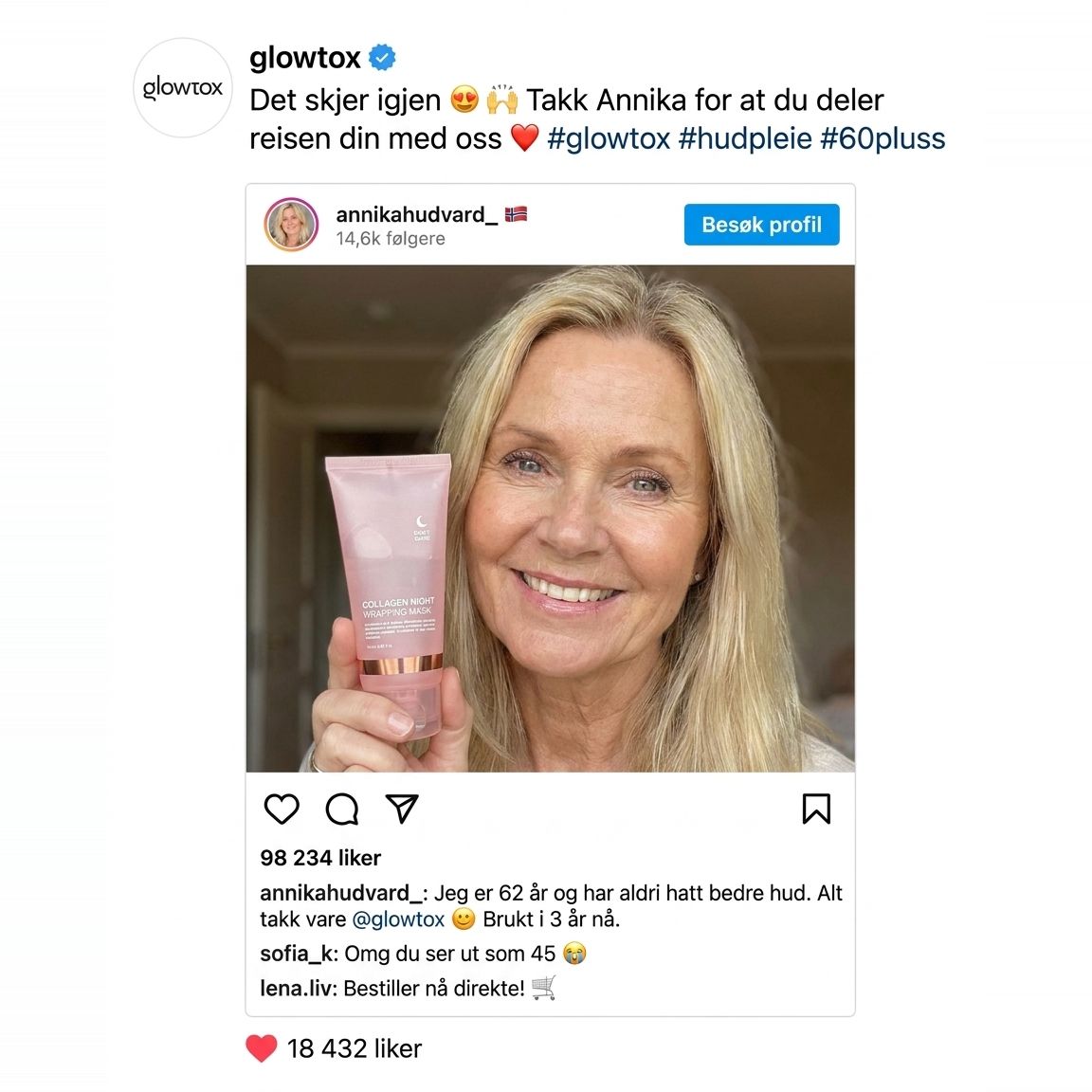 Glowtoxx Facebook ad