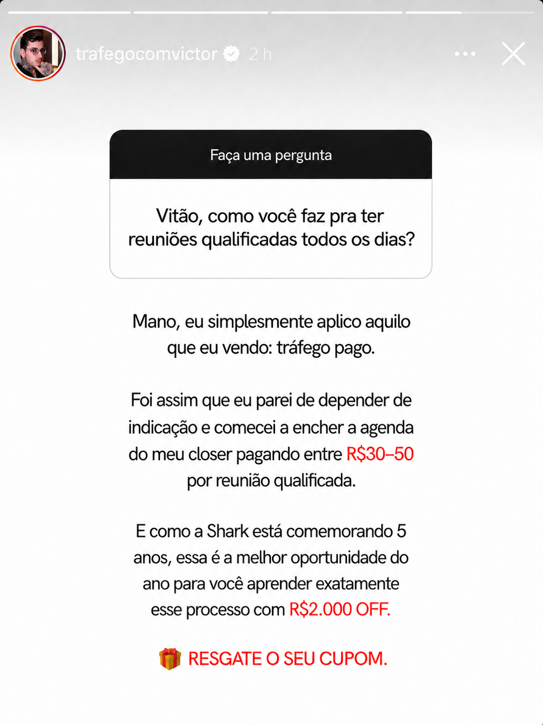 trafegocomvictor Facebook ad