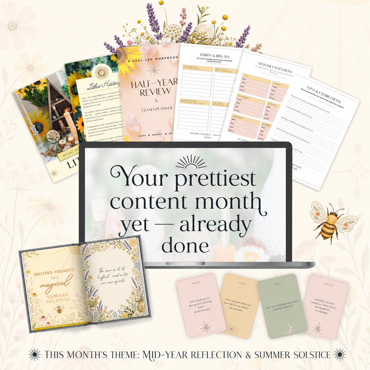 Aligned Content Club Facebook ad: Mid-Year Reflection & Summer Solstice