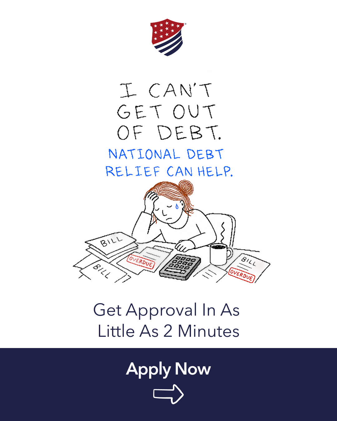 National Debt Relief Facebook ad