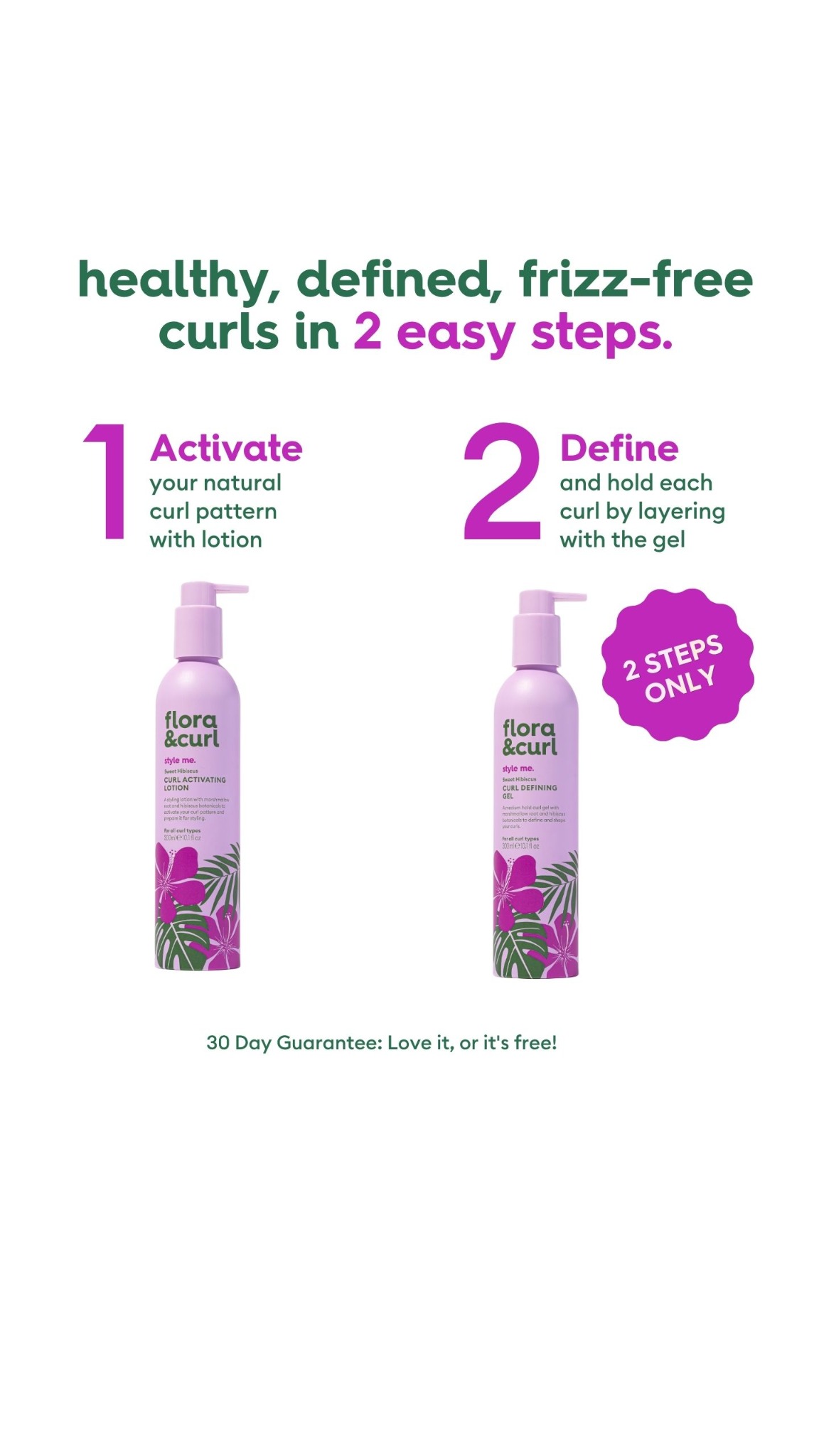 Flora & Curl Haircare Facebook ad