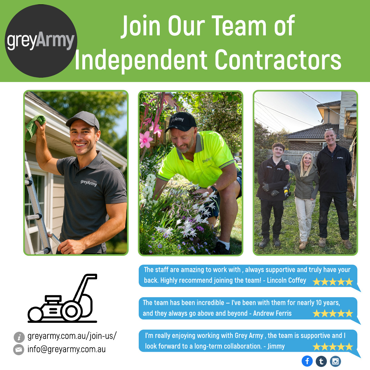 Grey Army Home & Property Maintenance Facebook ad