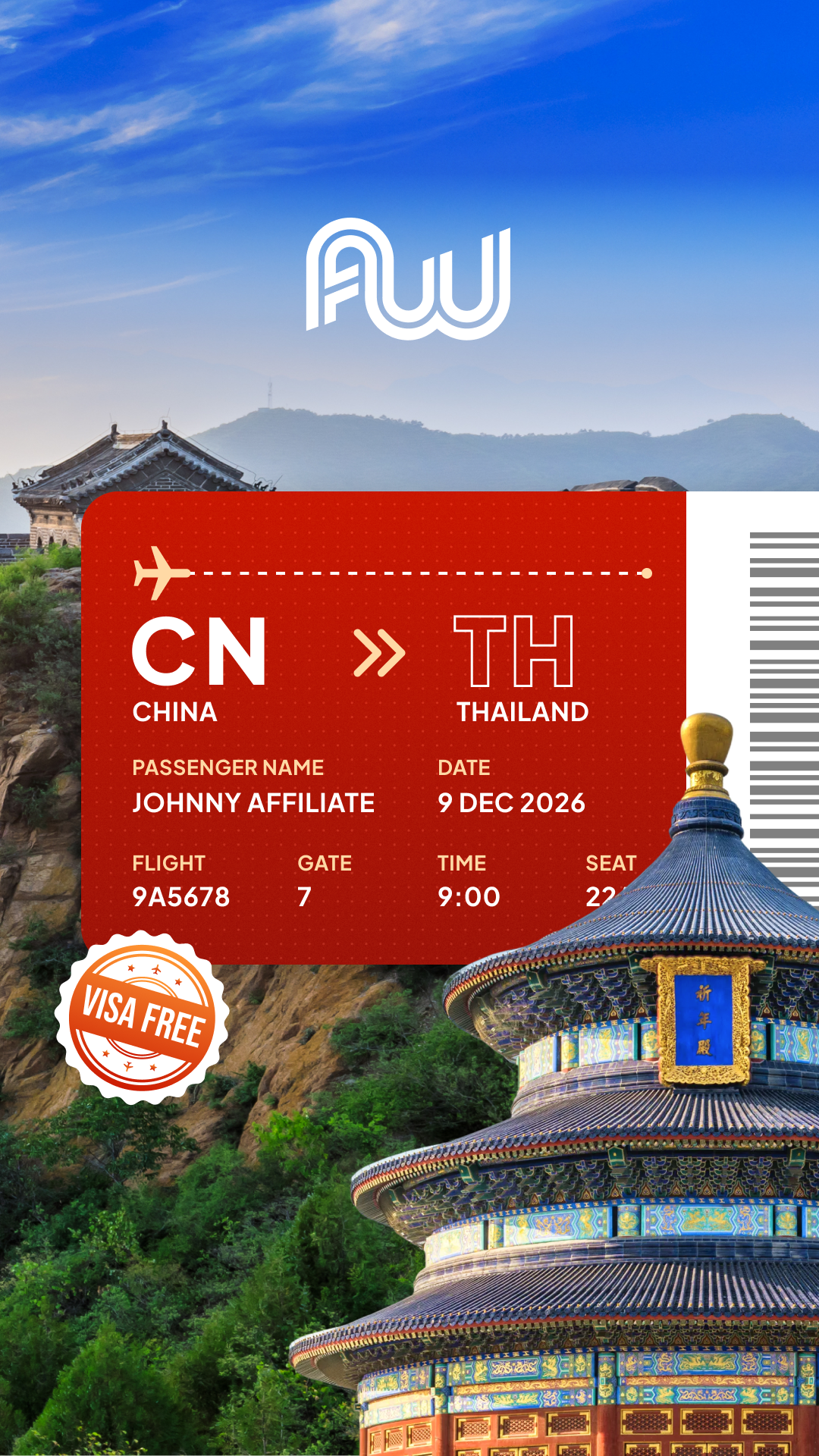 Affiliate World Conferences Facebook ad: Next stop: Bangkok. The industry is boarding.