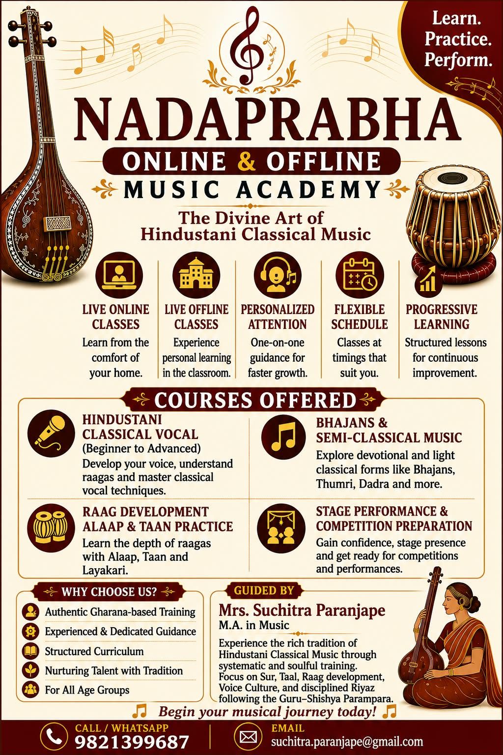 Pune Online Classifieds Facebook ad: NAAD PRABHA, ONLINE MUSIC ACADEMY
