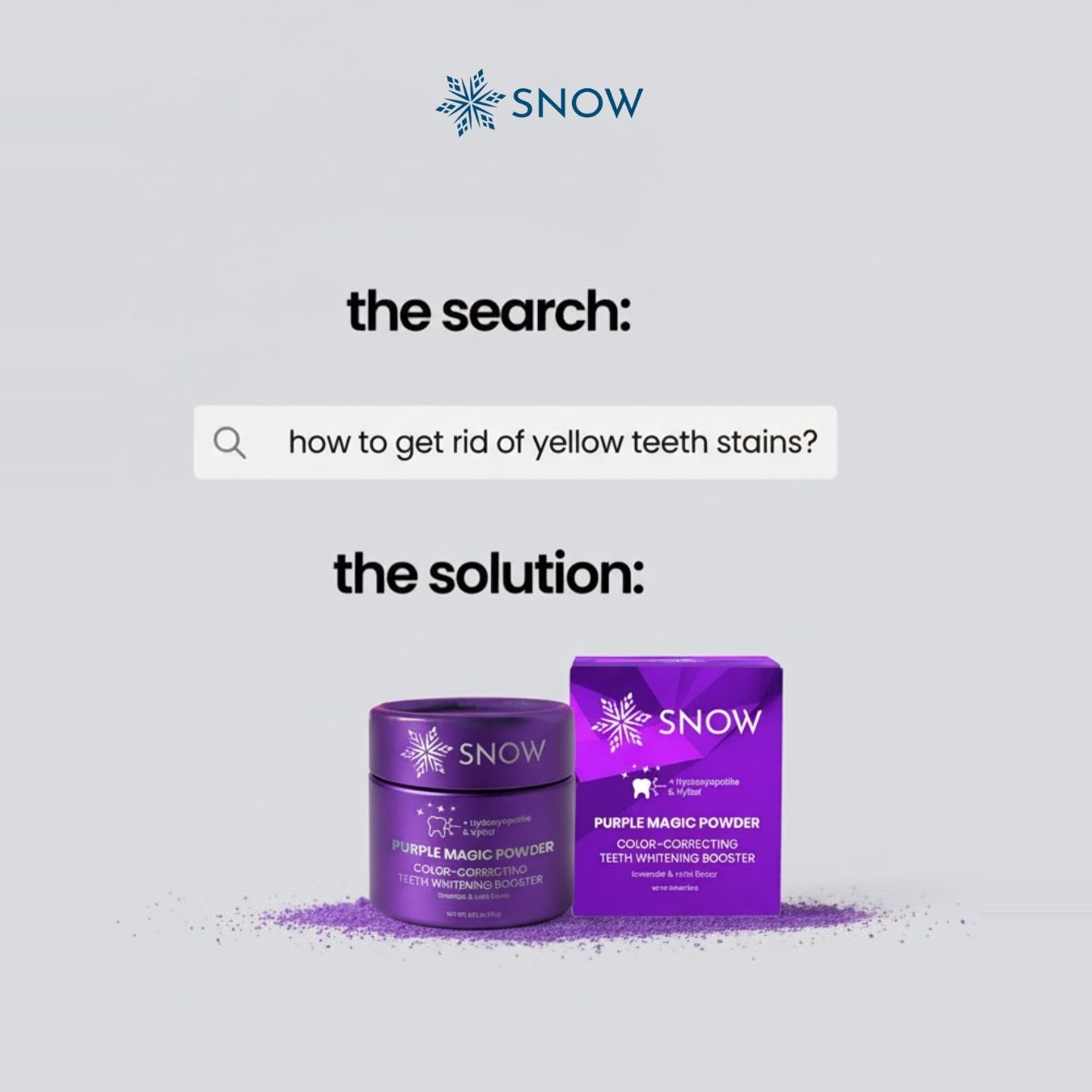 SNOW Teeth Whitening Facebook ad