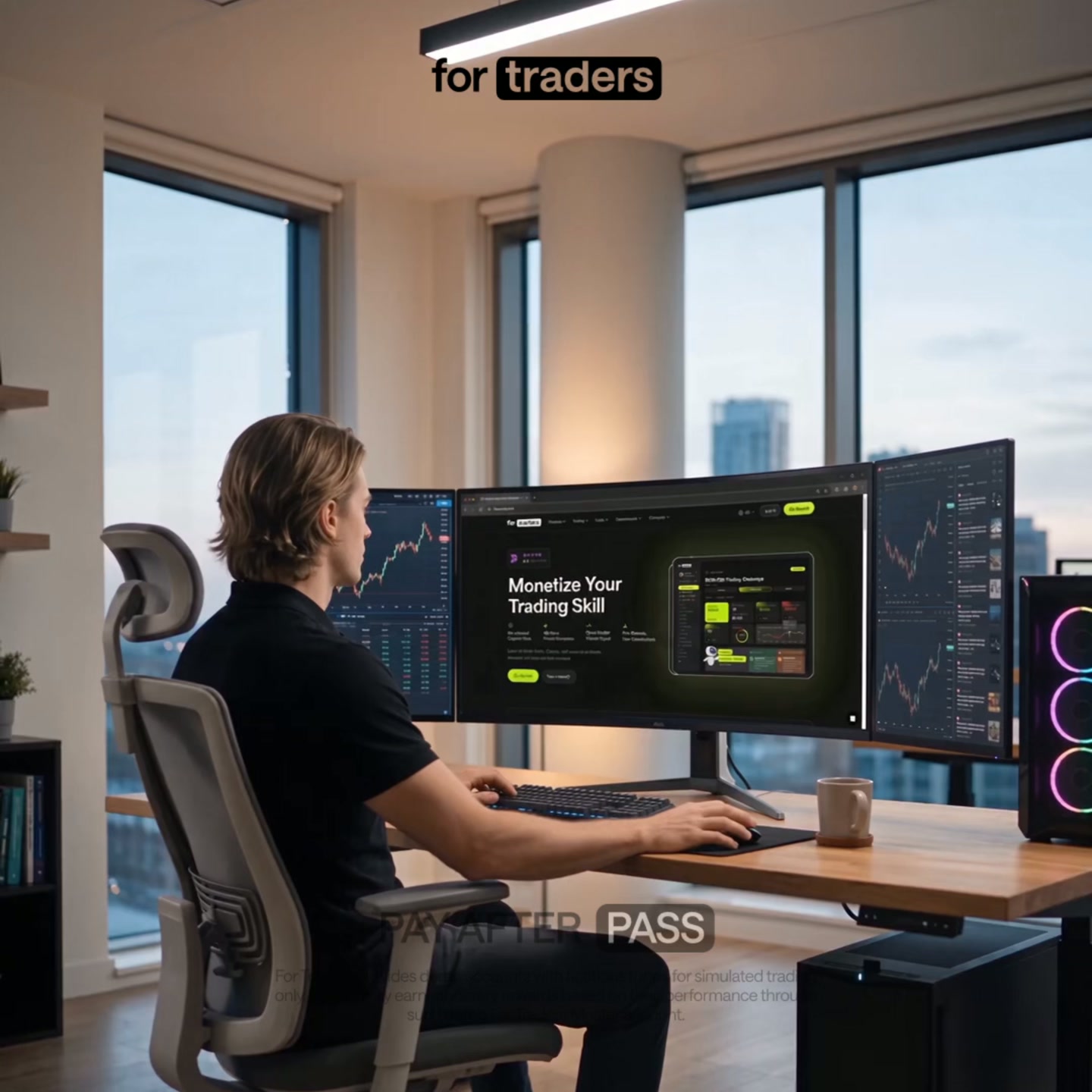 For Traders Global Facebook ad: Pass First, Pay Later
