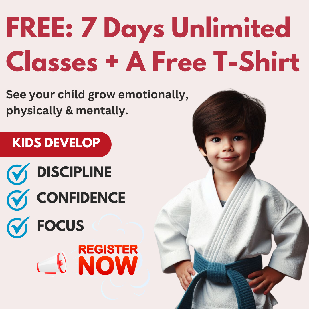 Echo Martial Arts Facebook ad: 7-Day Free Trial Martial Arts + Free T-shirt