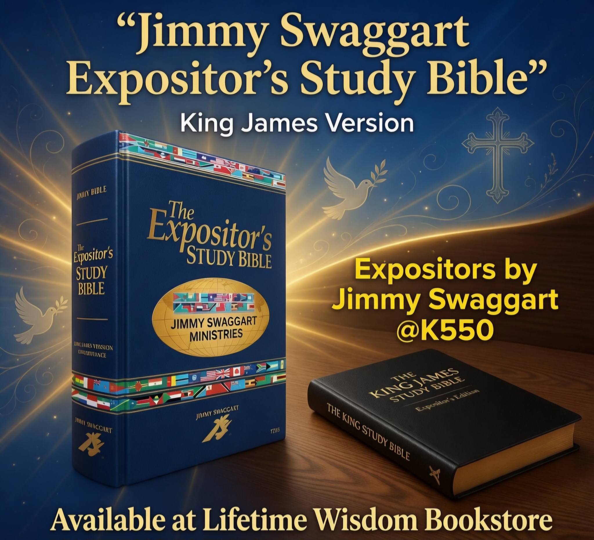 Lifetime Bookstore and Photography Facebook ad: RESTOCKED: Jimmy Swaggart Expositor’s King James Version…