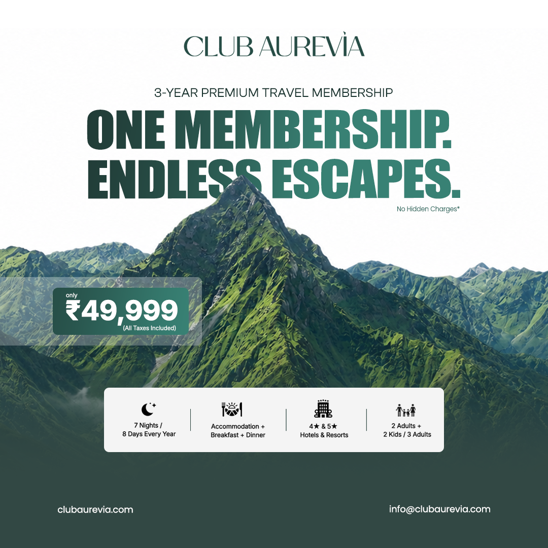 Club Aurevia Private Limited Facebook ad: Three Years of Holidays for ₹49,999