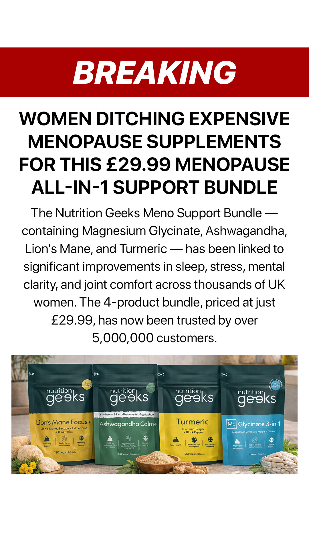 Nutrition Geeks Facebook ad