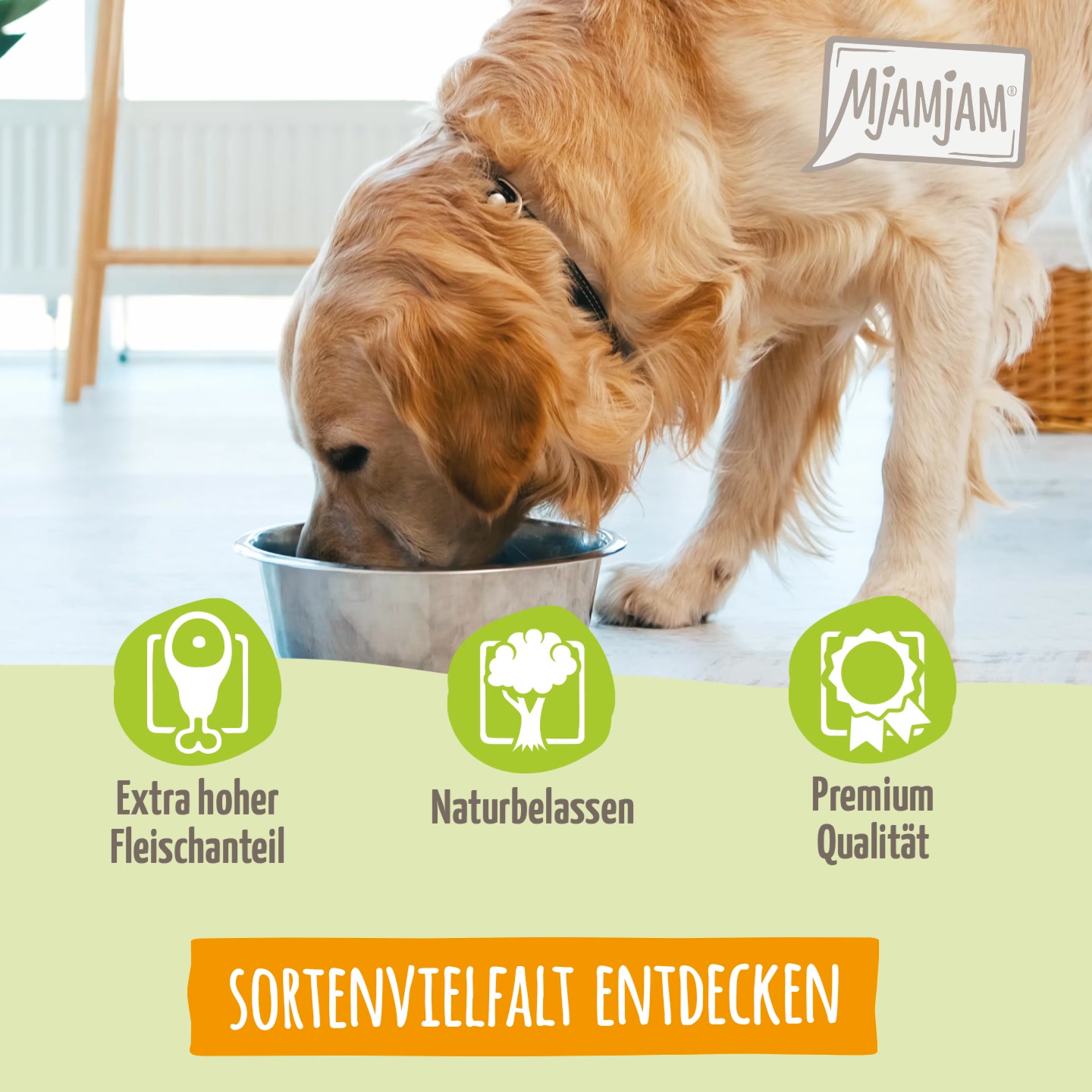 MjAMjAM Petfood Facebook ad: MjAMjAM Hundefutter