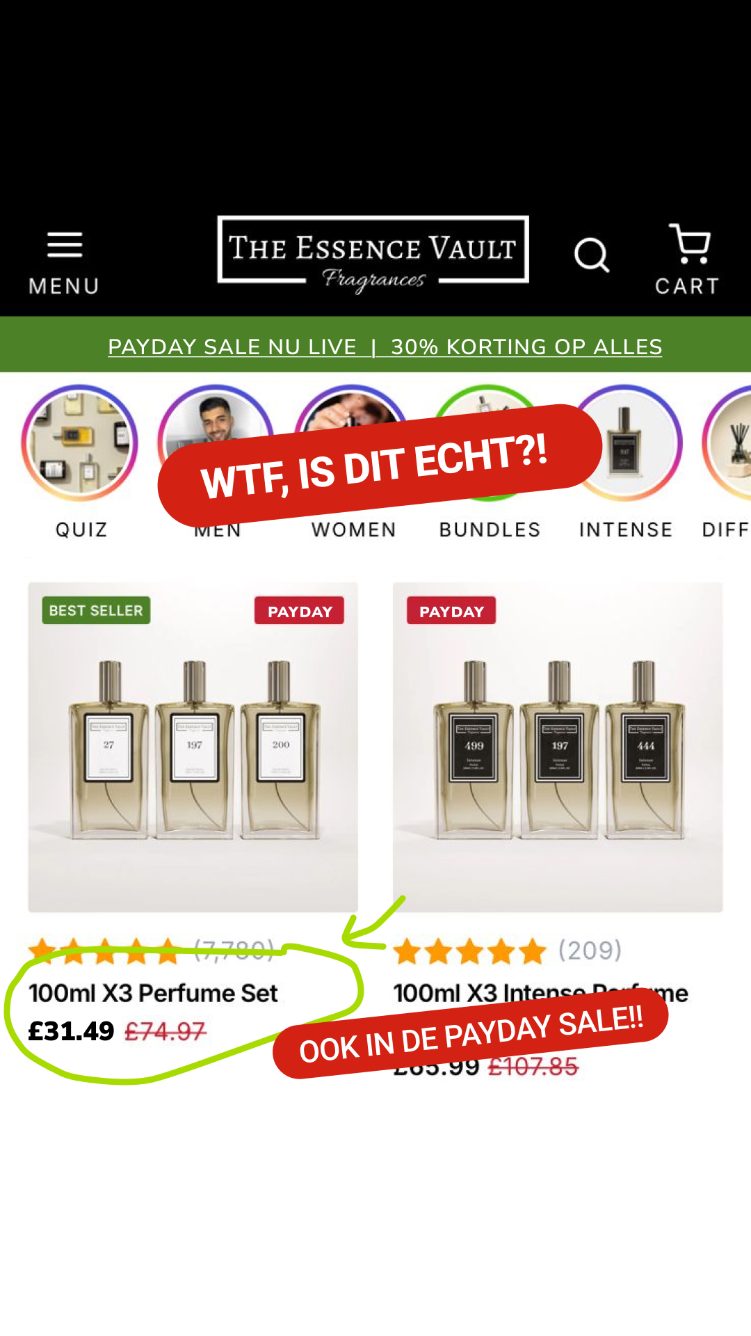 The Essence Vault Facebook ad