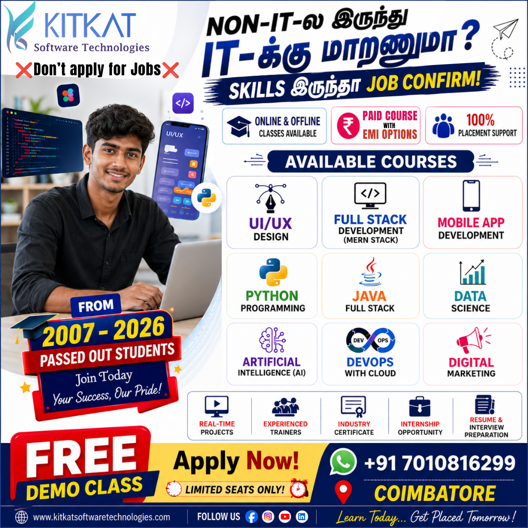 KitKat Tech Facebook ad: ANY DEGREE = 100% IT Training with JOB