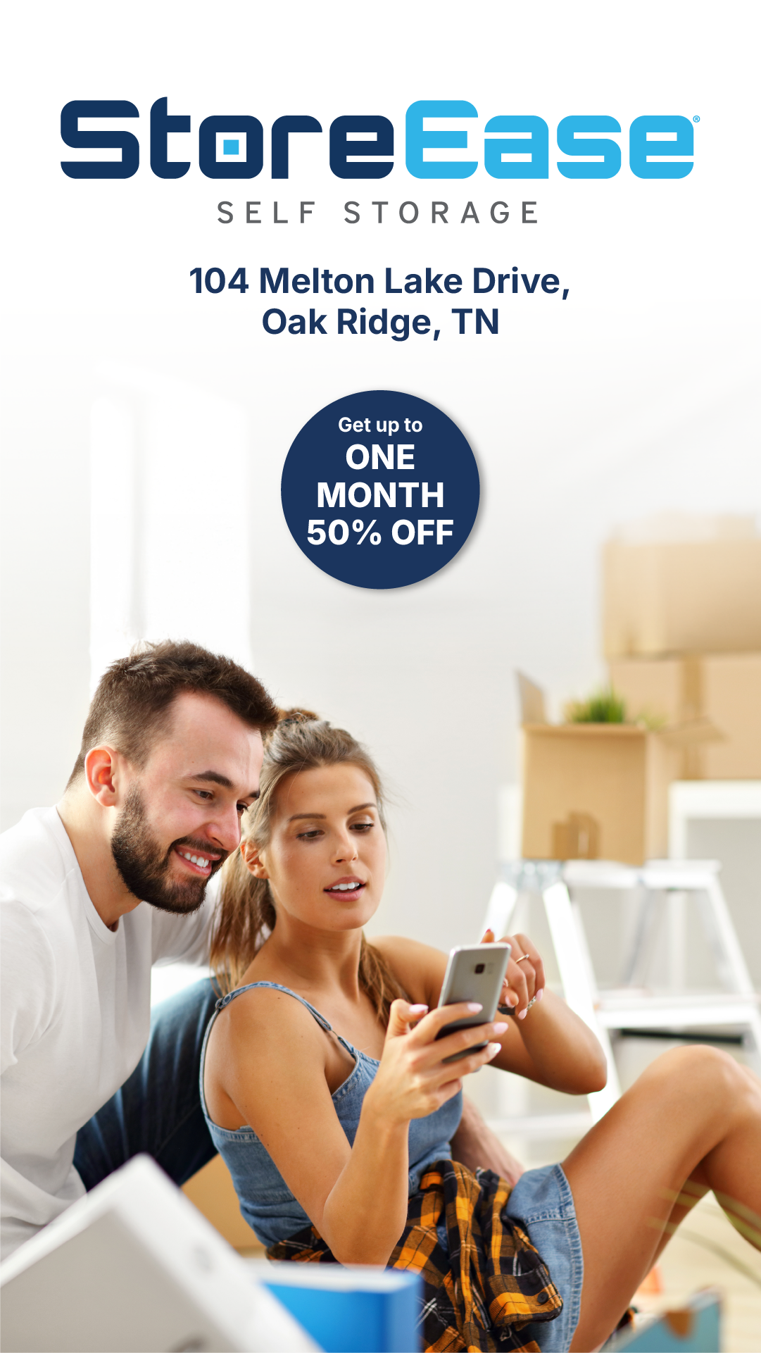 StoreEase Self Storage Facebook ad from Nov 1, 2025