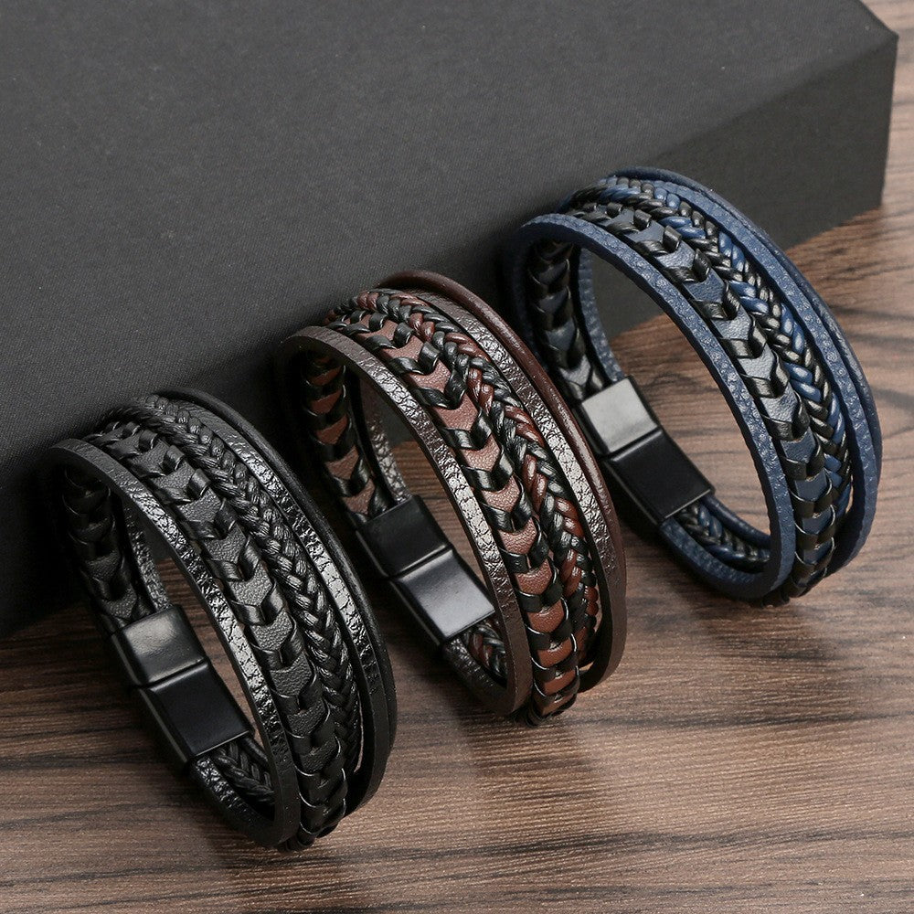 Mooi gevonden Facebook ad: Leren herenarmband, stoer, stijlvol en tijdloos (1+1 Gratis)