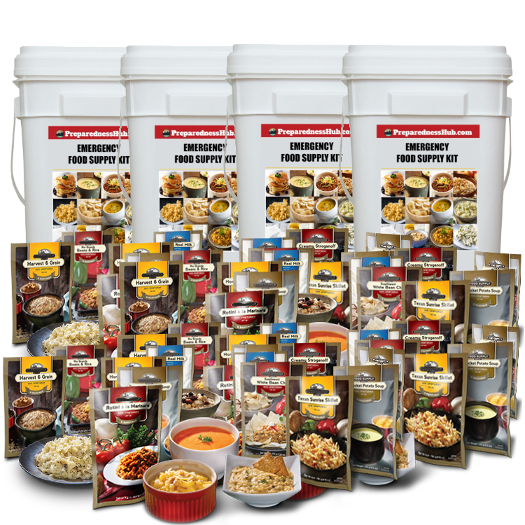 PreparednessHub Facebook ad: 50% OFF Preparedness Food Supply