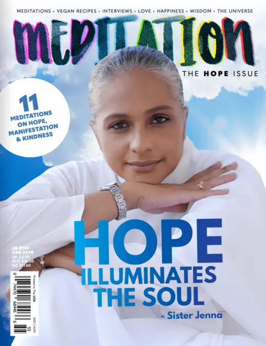 Meditation Magazine Facebook ad: Hope Illuminates the Soul
