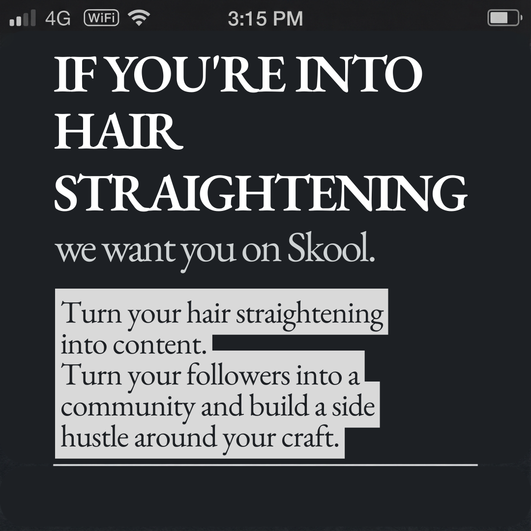 Skool Facebook ad