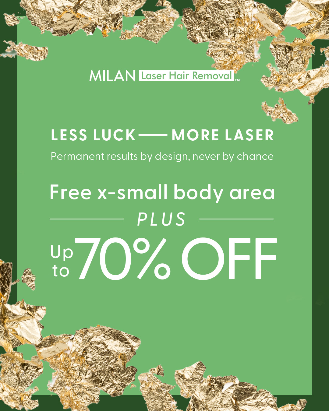 Milan Laser Hair Removal Facebook ad