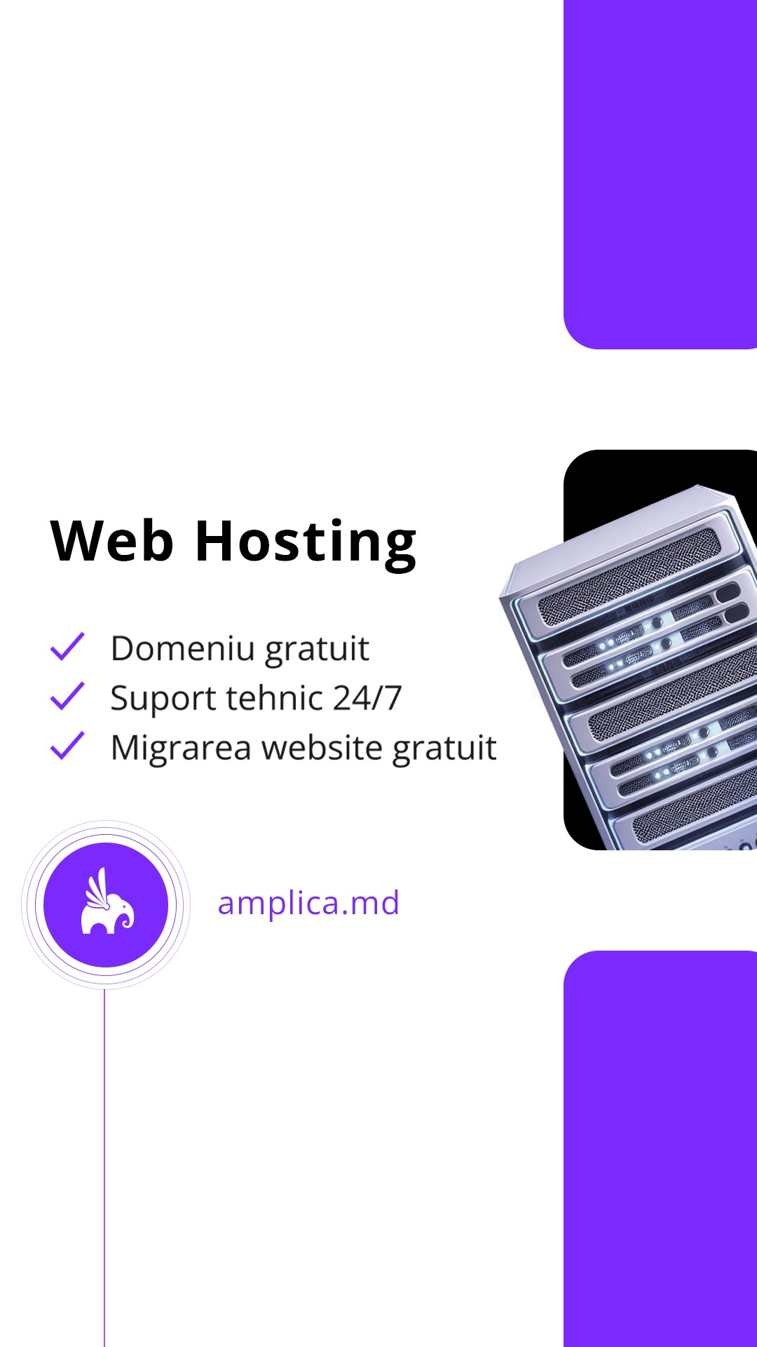 amplica.md - Hosting in Moldova Facebook ad from Jul 22, 2024