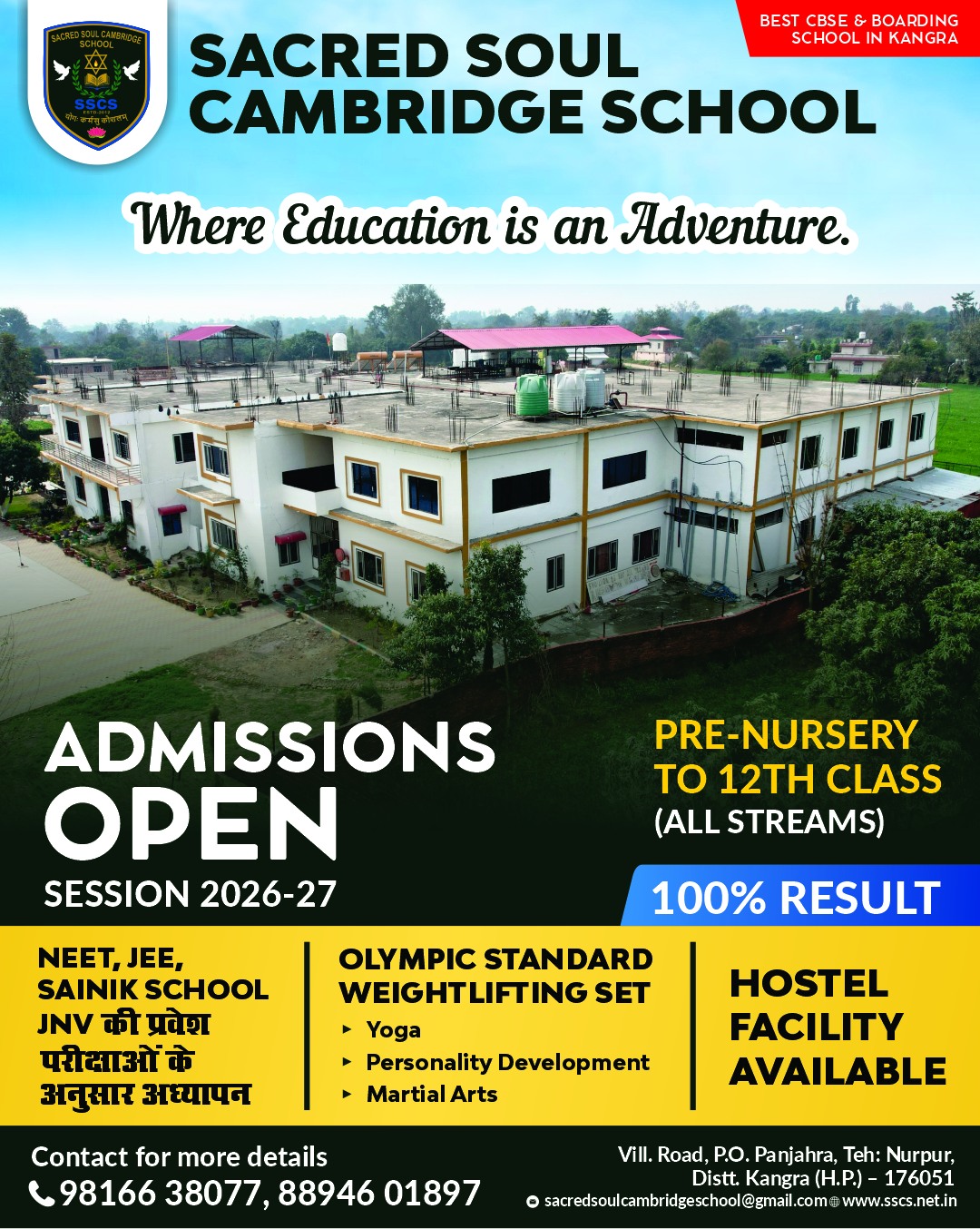 Sacred Soul Cambridge School, Road Facebook ad: Admissions Open 2026-27 Sacred Soul Cambridge School…
