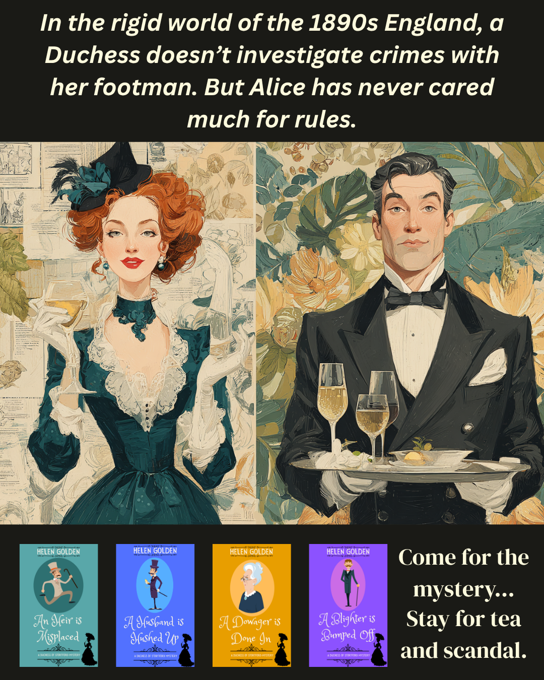 Helen Golden Author Facebook ad: Kindle Unlimited Historical Cozy Mystery Pick
