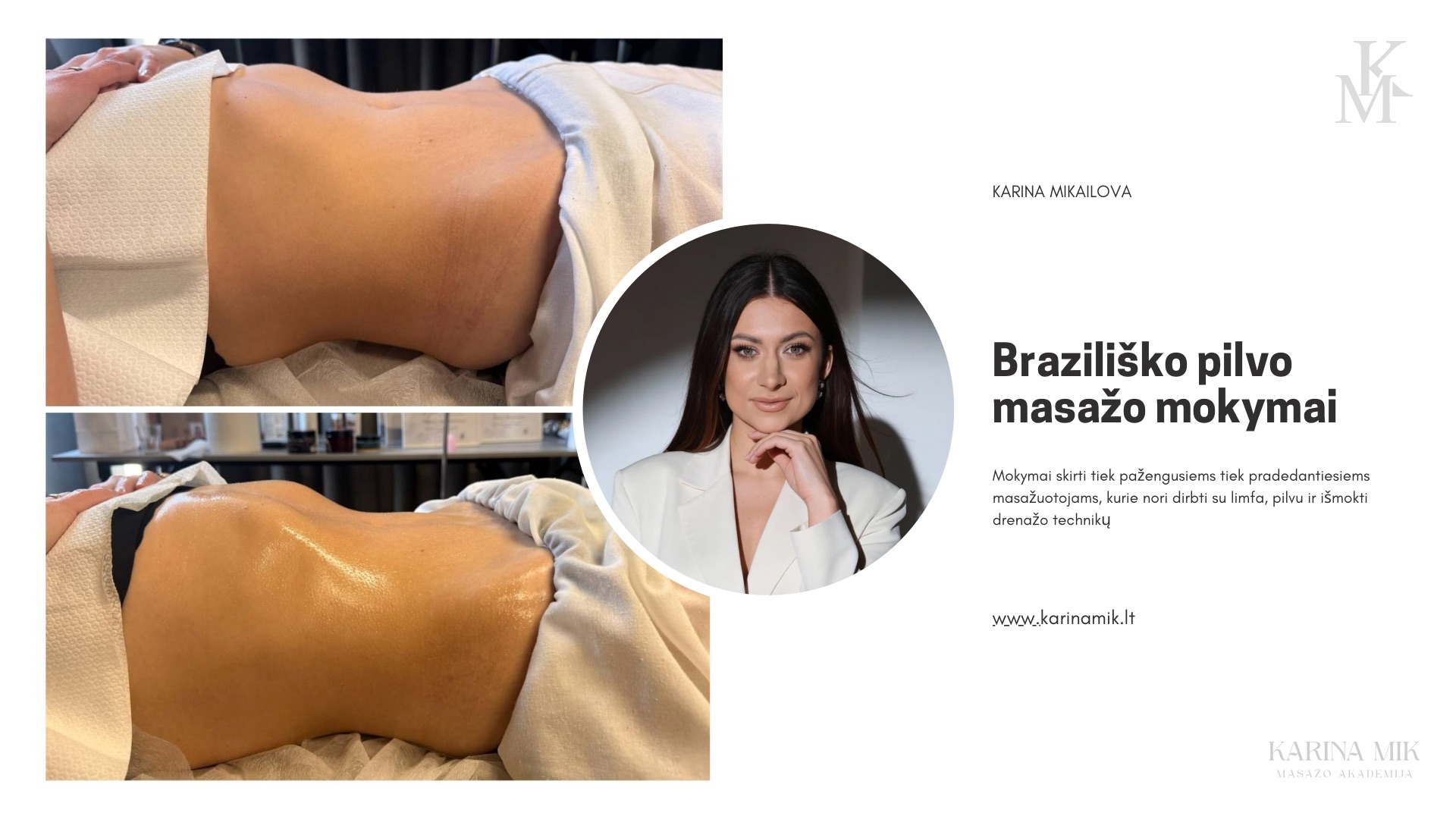 Karina Mik Masažo Akademija Facebook ad