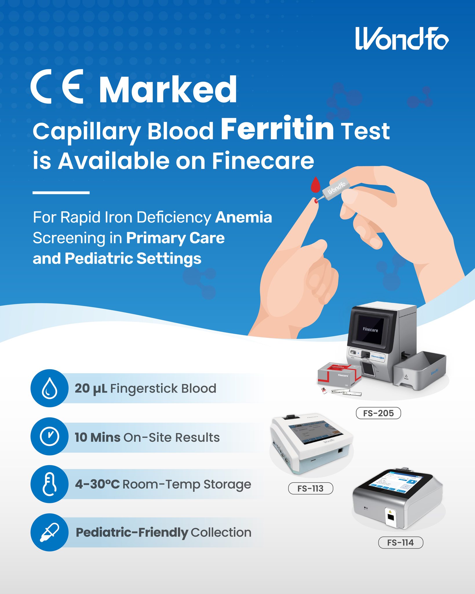 Wondfo Facebook ad: Capillary blood ferritin test is now available on…