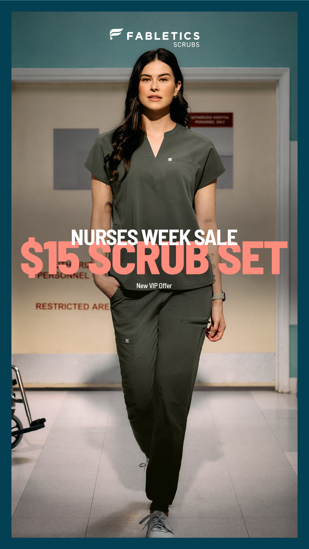 Fabletics Scrubs Facebook ad