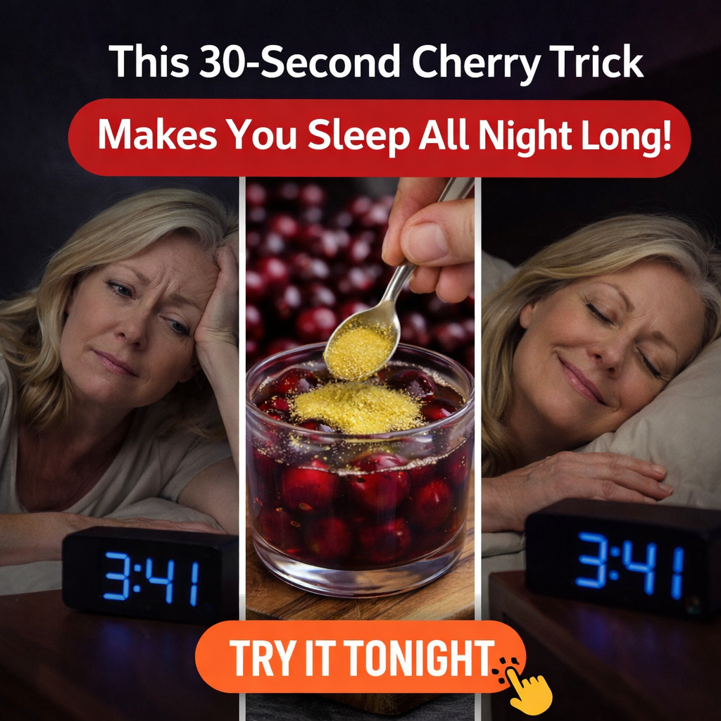 Homemade Beauty Facebook ad: 30-Sec Cherry Trick Makes You Sleep All Night Long!