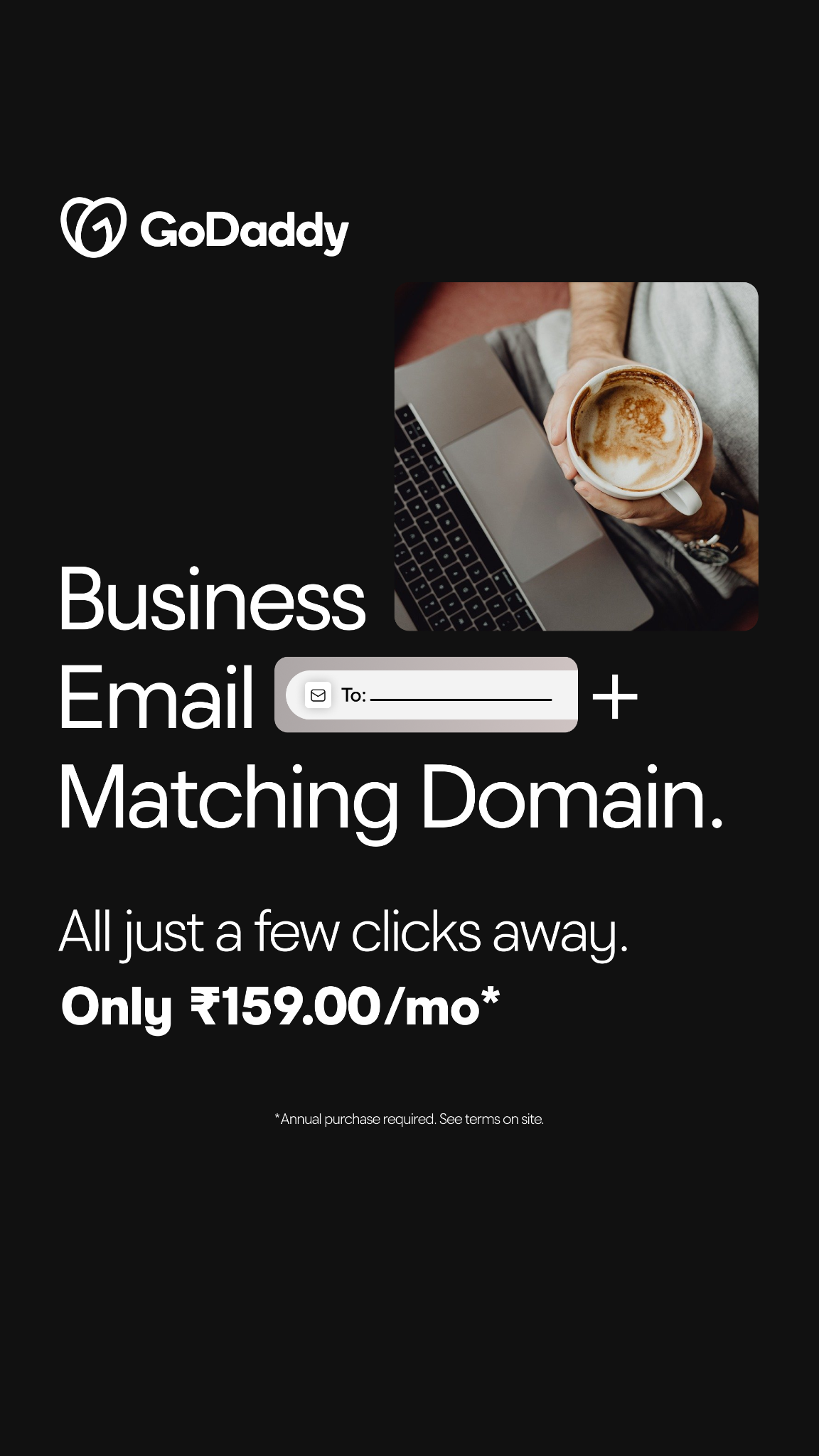 GoDaddy Facebook ad
