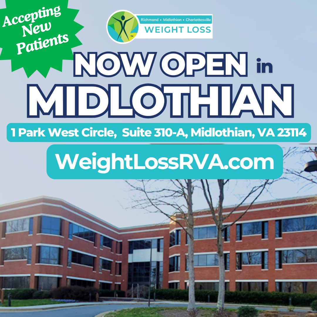 Weight Loss RVA Facebook ad: Now Open in Midlo!