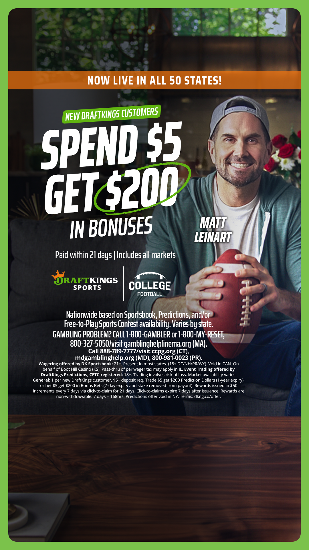 DraftKings Sports Facebook ad