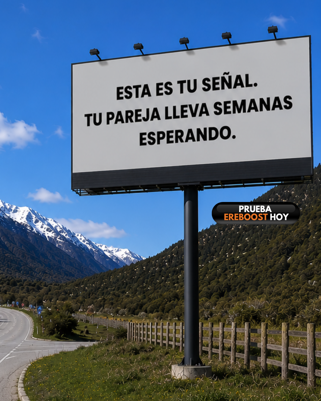Ereboost Facebook ad: Tu pareja lleva semanas esperando