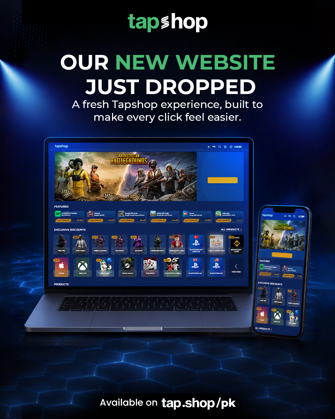 Tapshop Facebook ad
