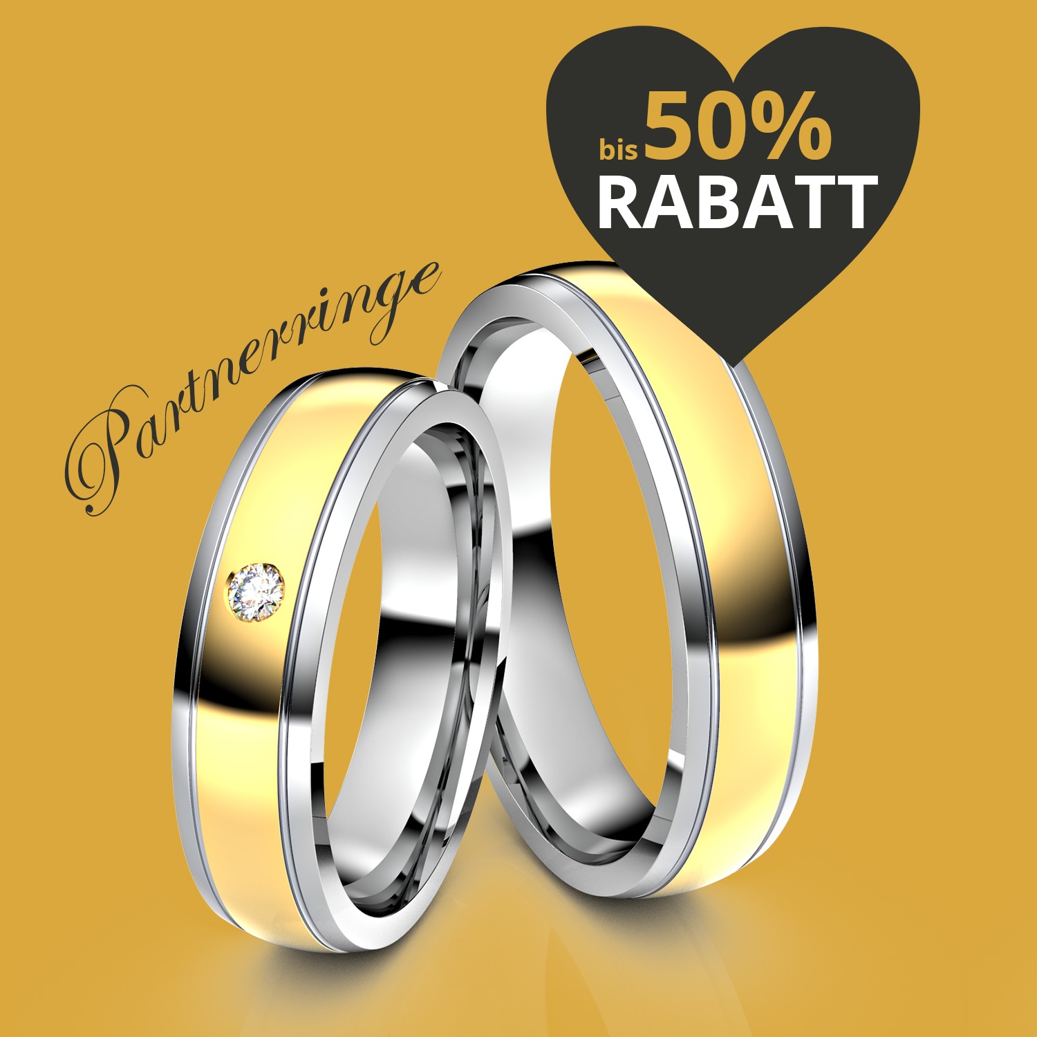 Traumtrauringe.de Facebook ad: Rabatt-Aktion bei TraumTrauringe.de