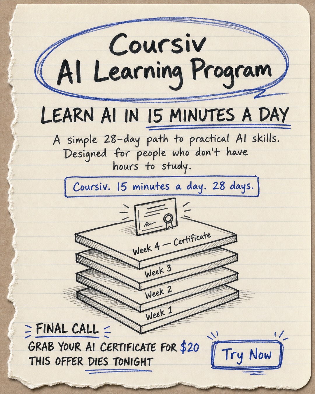 AI Weekly Facebook ad
