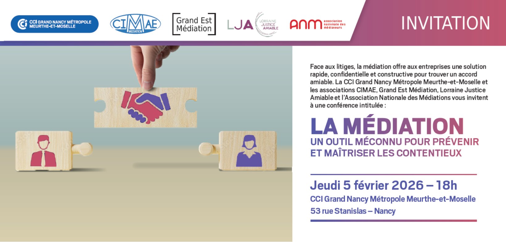 CCI de Meurthe-et-Moselle Facebook ad: La Médiation - un outil méconnu pour prévenir et maitriser…