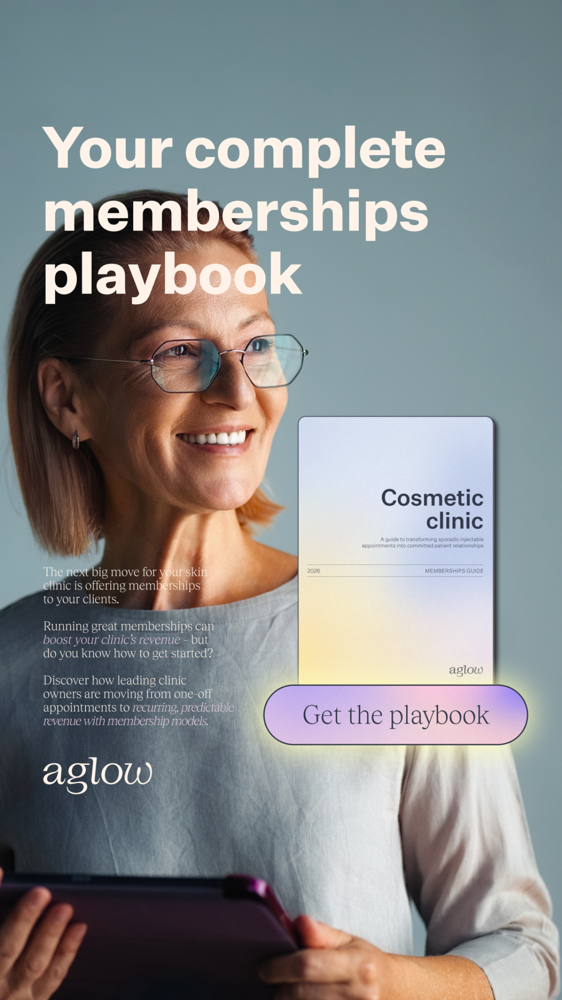 Aglow - The Beauty Membership Platform Facebook ad