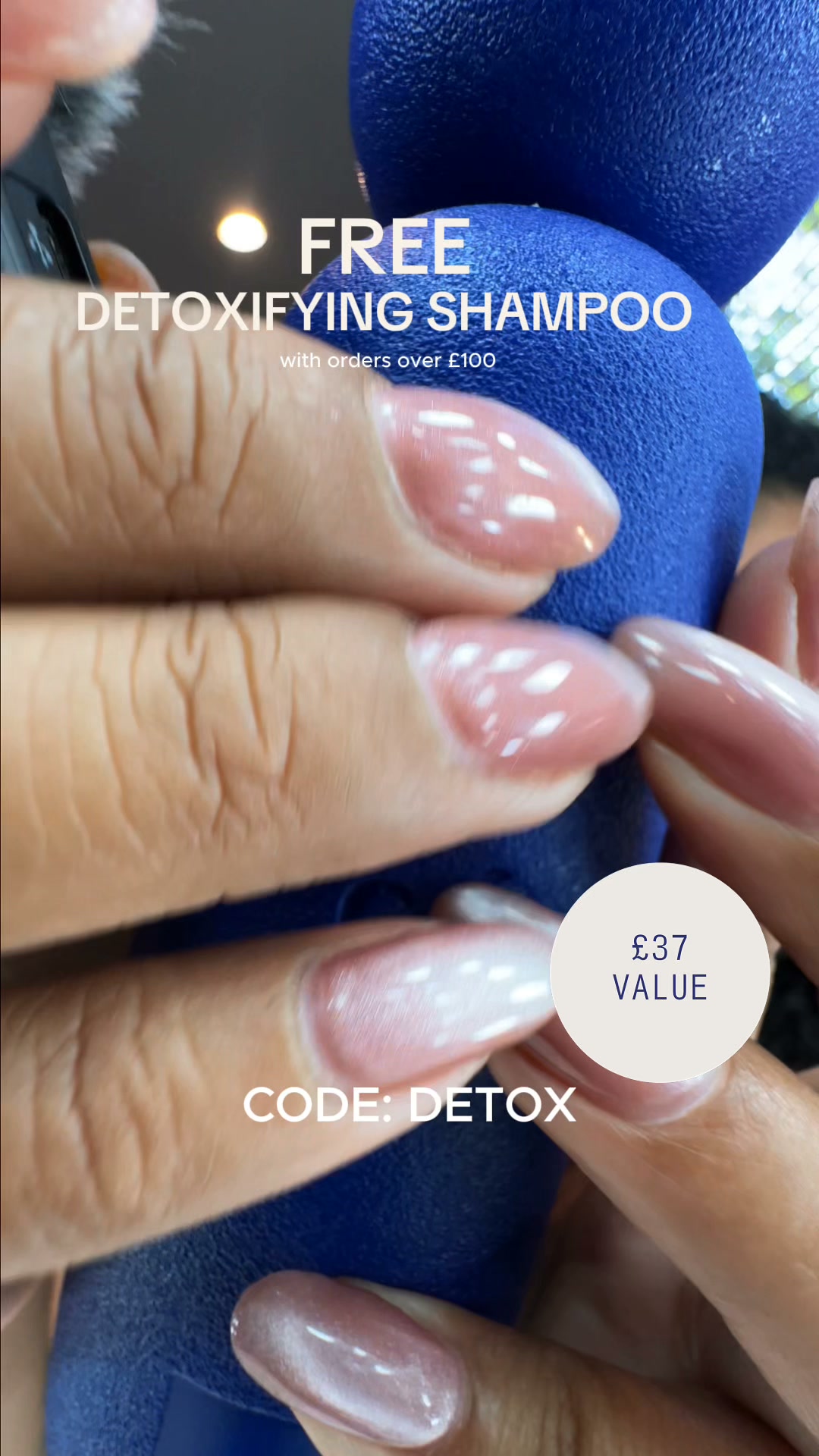 Cecred Facebook ad: £100+ unlocks a free detox shampoo