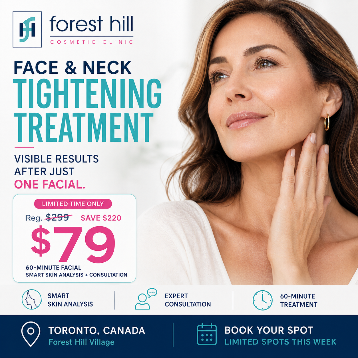 Forest Hill Cosmetic Clinic Facebook ad: Refresh Your Skin for Just $79