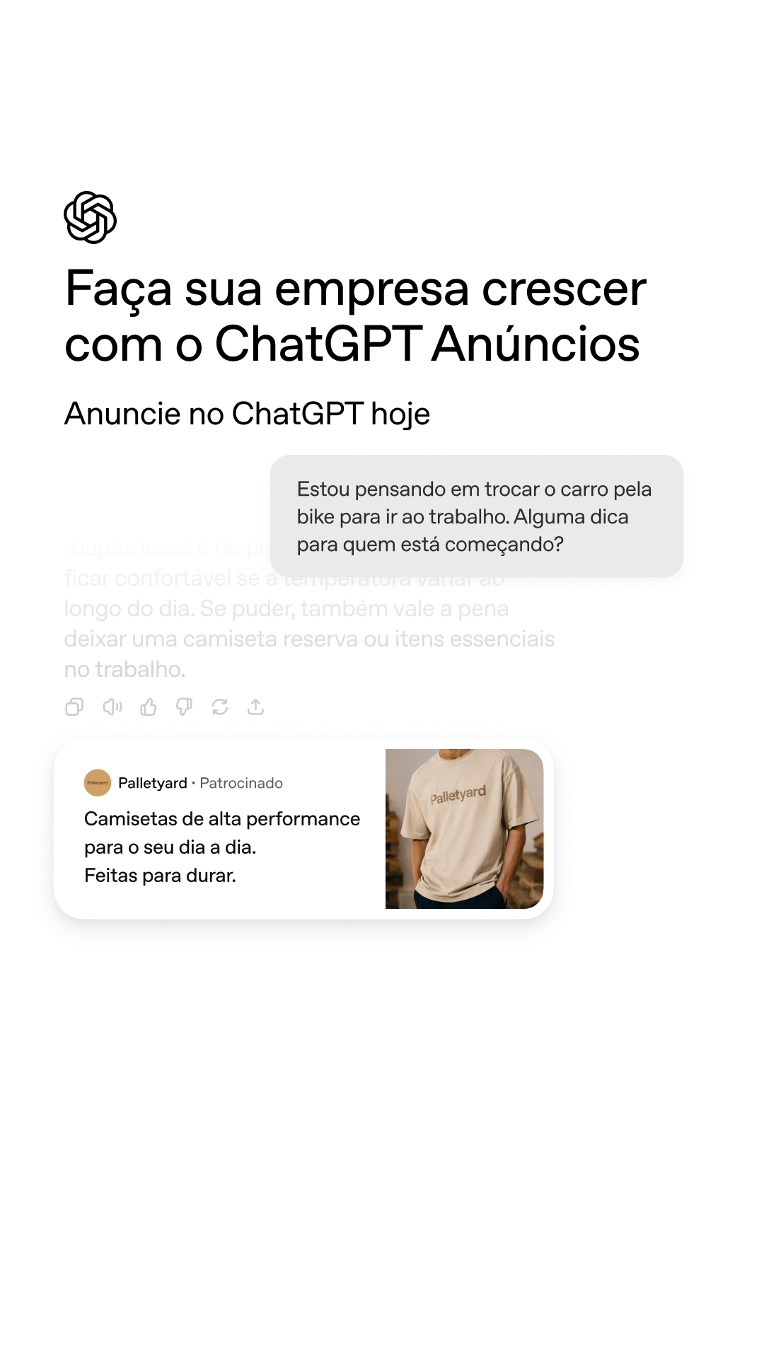 ChatGPT Facebook ad: Anuncie no ChatGPT hoje